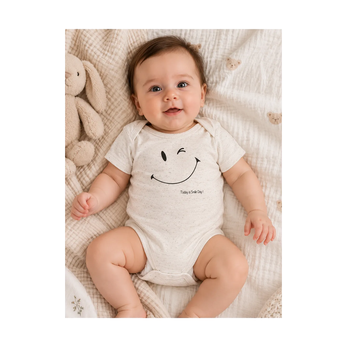 Body bébé "Today is smile day"
