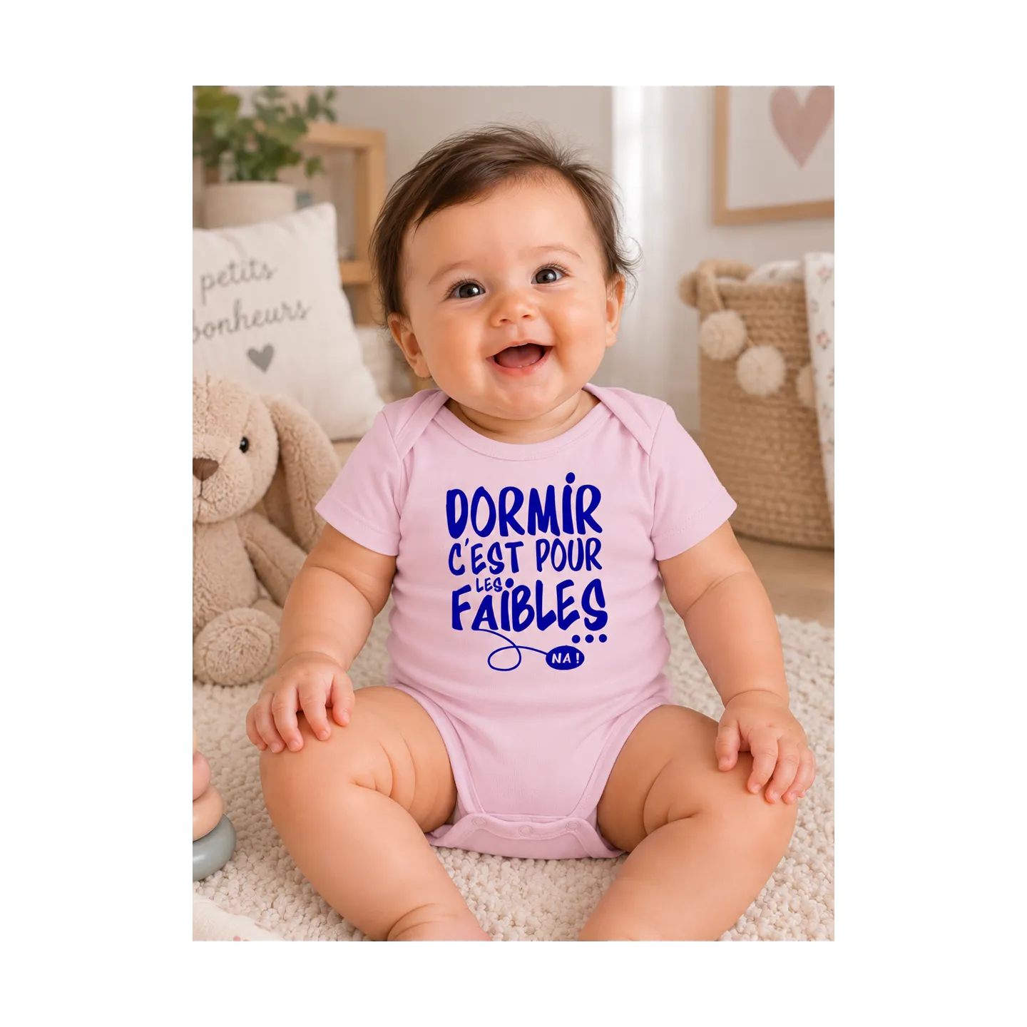 Body bébé ''Dormir c'est pour les faibles''