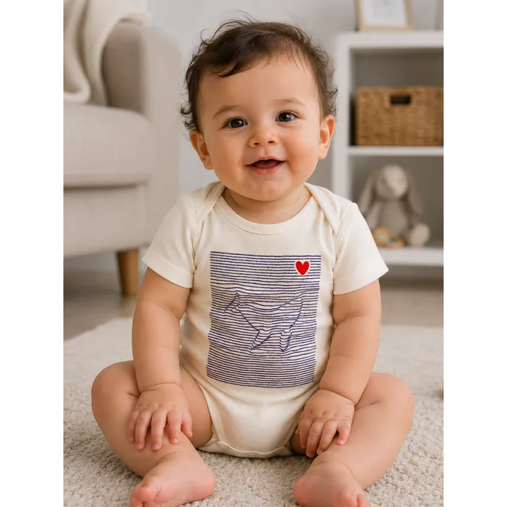 BODY BÉBÉ ''BALEINE MARINIERE''