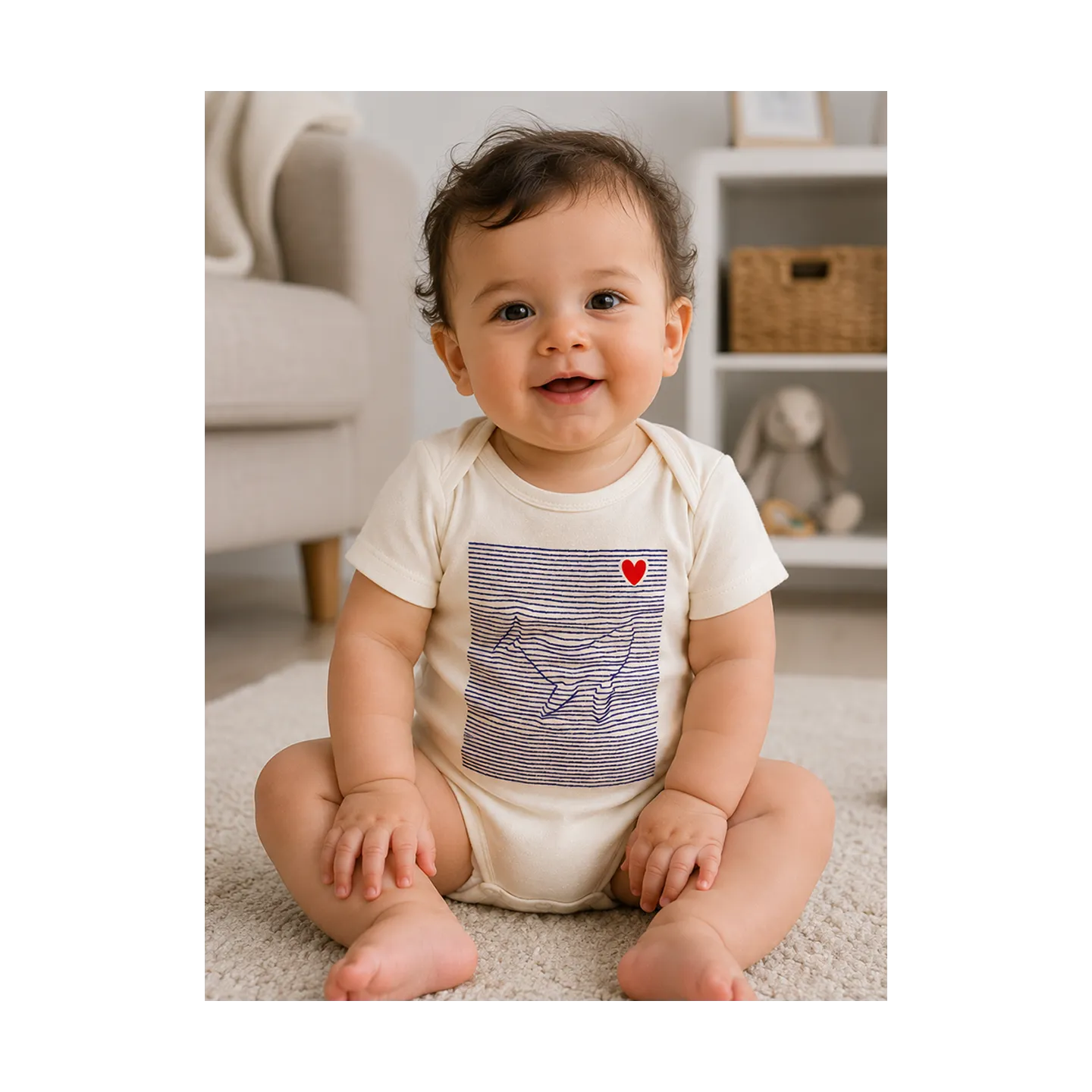 BODY BÉBÉ ''BALEINE MARINIERE''