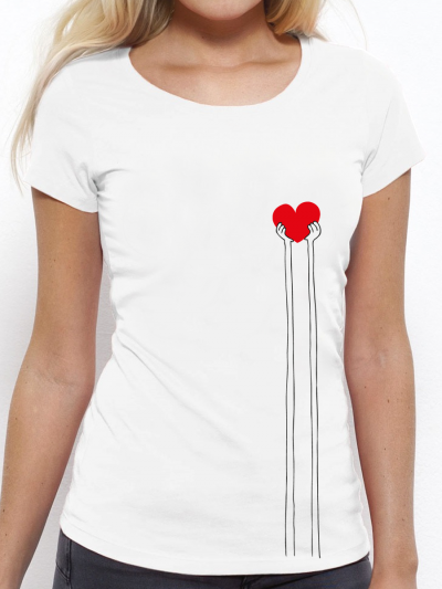 T-shirt femme "Mains cœur"