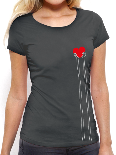 T-shirt femme "coeur foncé"