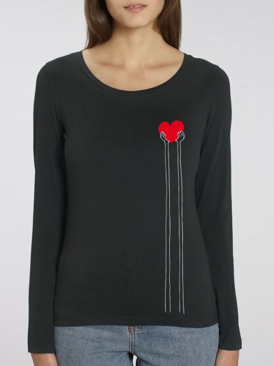 tee shirt femme noir manche longue