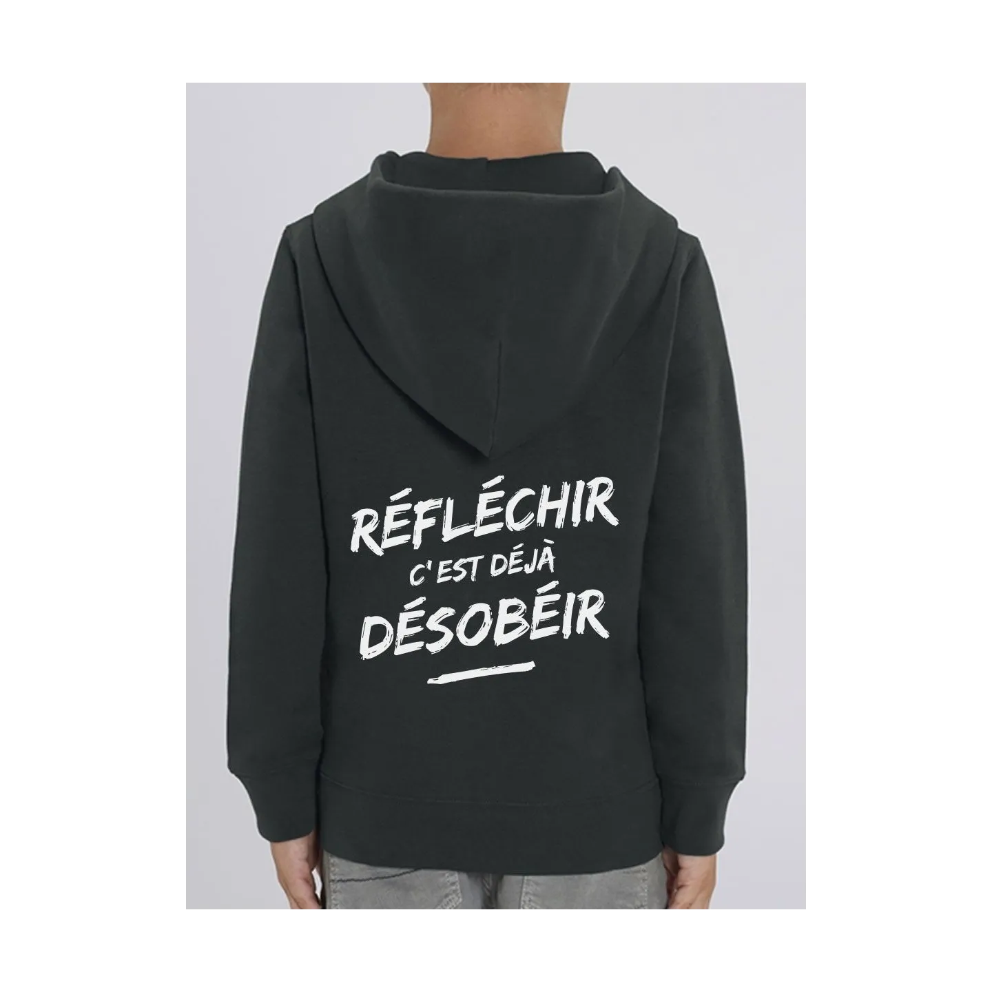 Veste enfant "Réfléchir c'est déjà désobéir"