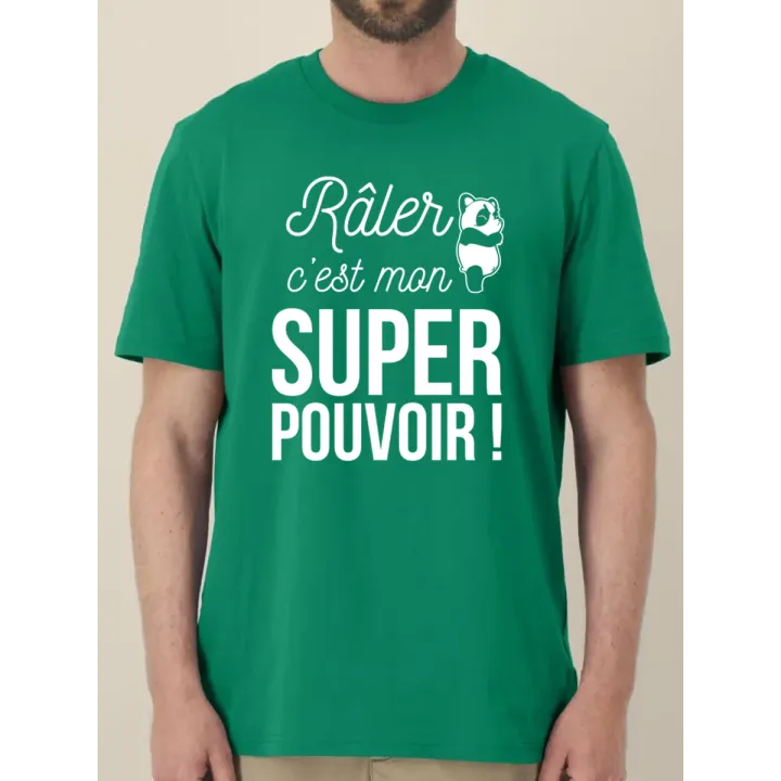 Tee shirt "raler" : tee shirt original et rigolo en coton bio