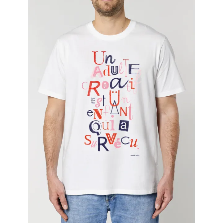 T shirt un adulte : un tee shirt original, décalé en coton bio
