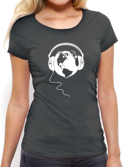 T-shirt femme "Écoute la terre foncée "