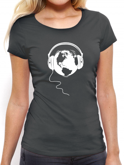 T-shirt femme "écoute la terre foncée "