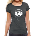 T-shirt femme "écoute la terre foncée "