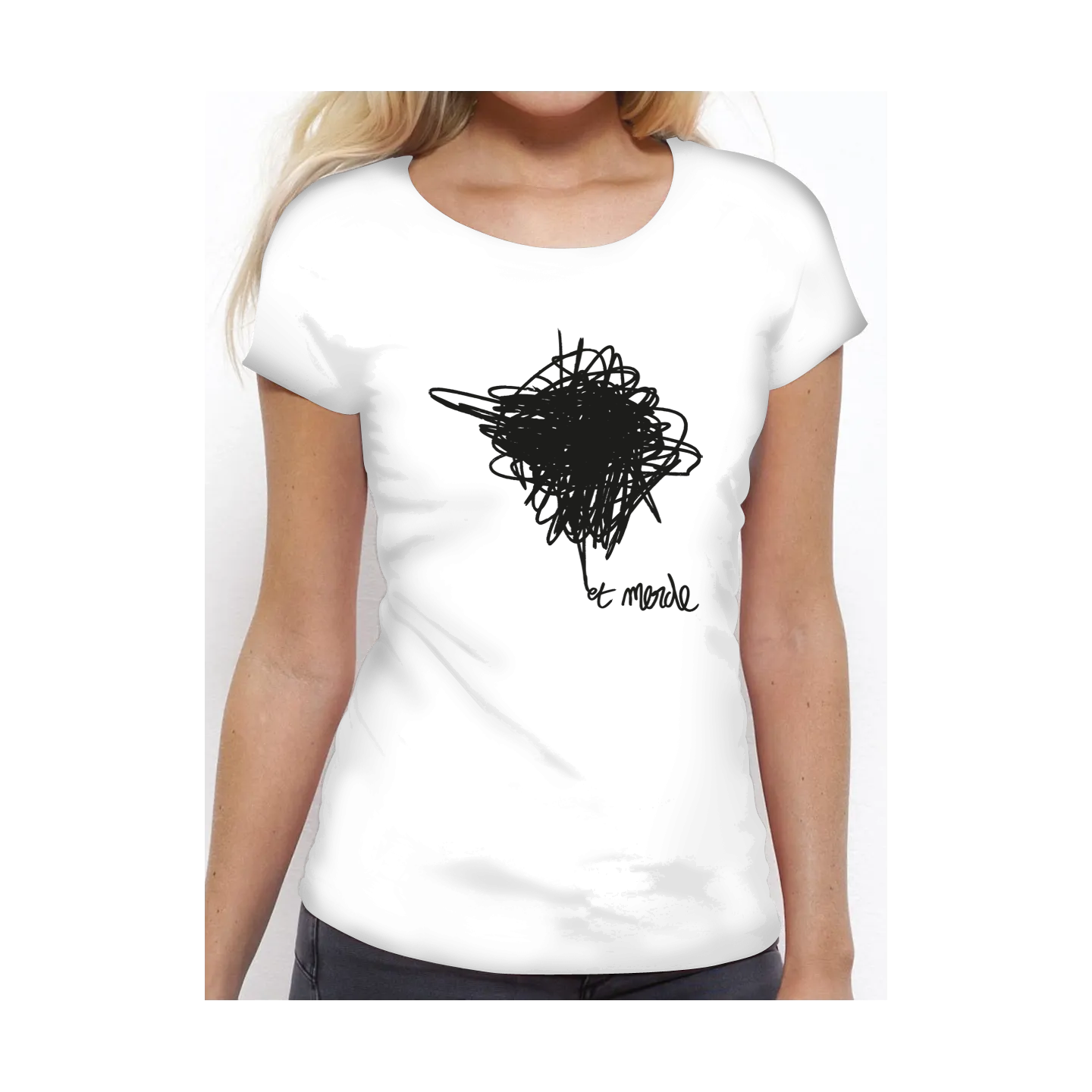 T-shirt femme "et merde noir"