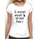 T-shirt femme "Il devient urgent noir"