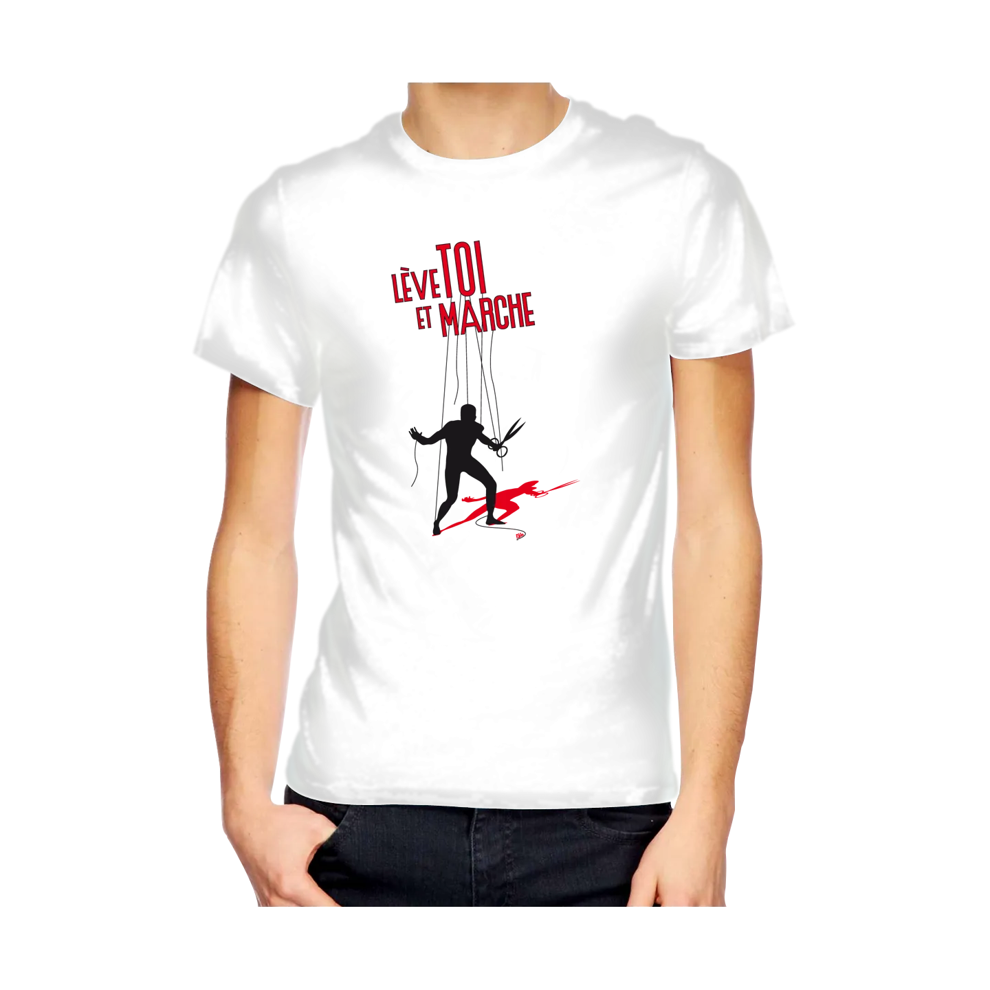T-shirt homme "Lève toi black"