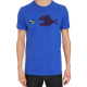 Tee shirt homme "Poissons unis " bleu en coton biologique