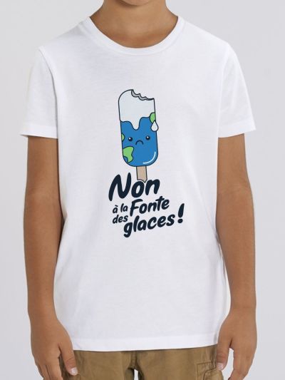 T-shirt enfant "NON A LA FONTE DES GLACES"