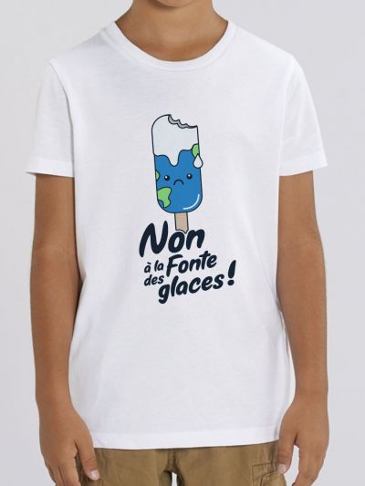 T-shirt enfant "NON A LA FONTE DES GLACES"