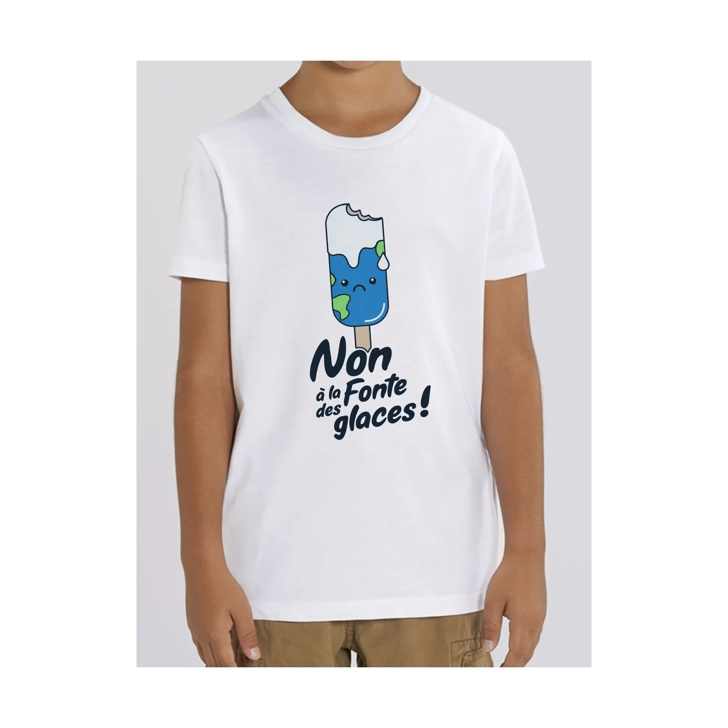 T-shirt enfant "NON A LA FONTE DES GLACES"