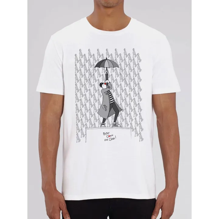 Tee shirt homme "Plutôt clown que clone"