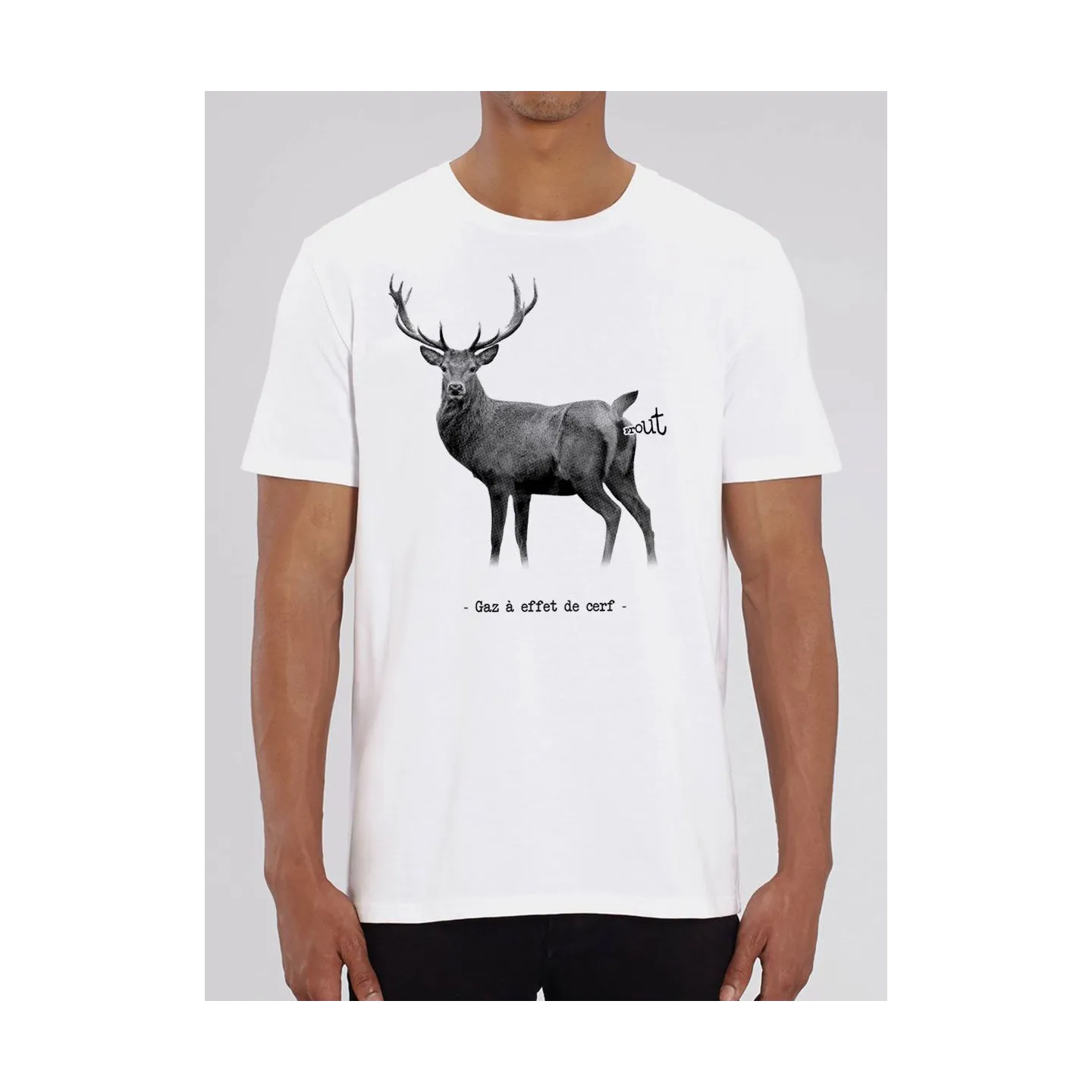 T-shirt Homme Gaz a effet de "Cerf"