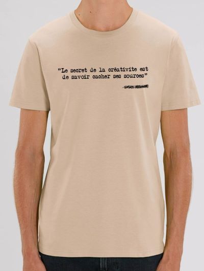 Tee shirt homme "Le secret de la créativité est de savoir cacher ses sources"