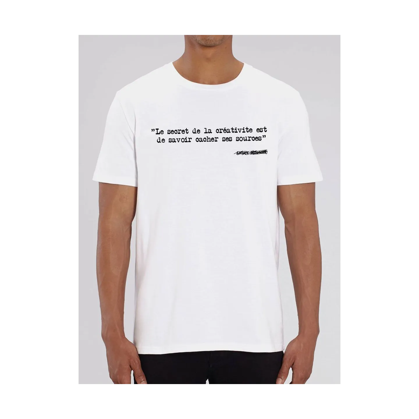 Tee shirt homme "Le secret de la créativité est de savoir cacher ses sources"