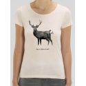 T-shirt femme BIO "Gaz a effet de cerf"