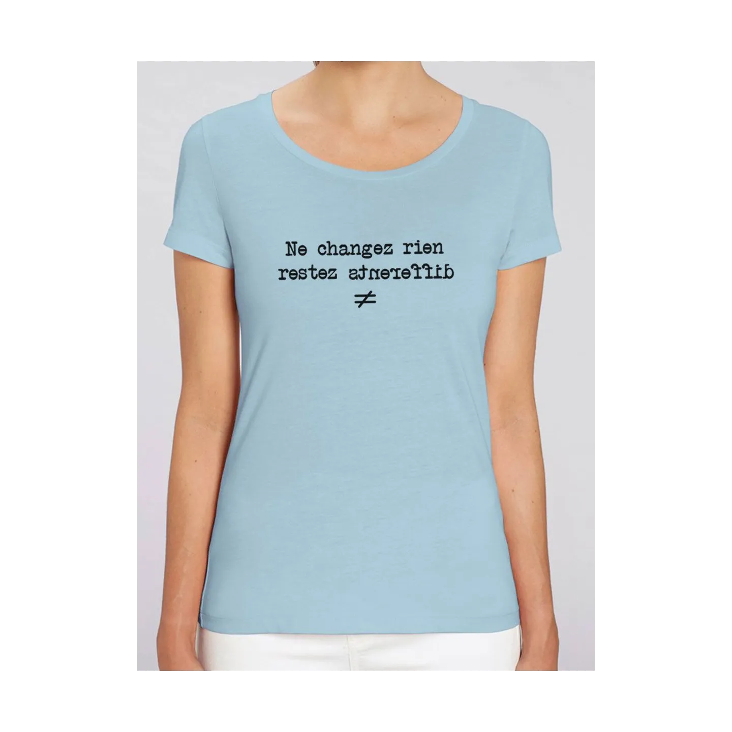 T-shirt femme BIO "Le vrai soleil c'est dans la tête"