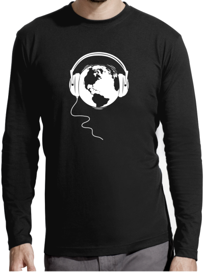 T-shirt manches longues homme "Ecoute la terre"