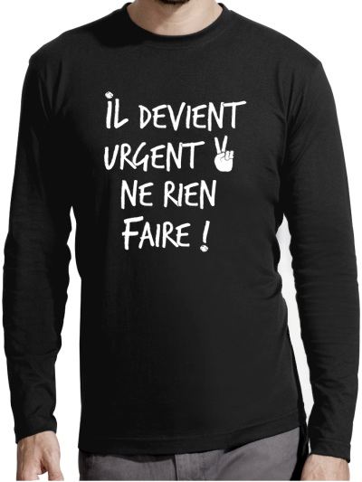 T-shirt manches longues homme "Il devient ugent"