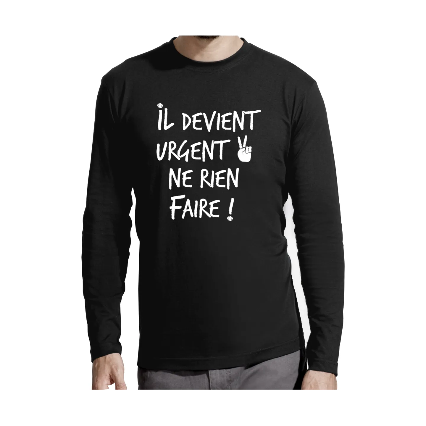 T-shirt manches longues homme "Il devient ugent"