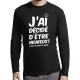 T-shirt manches longues homme "J'ai décidé d'être heureux"