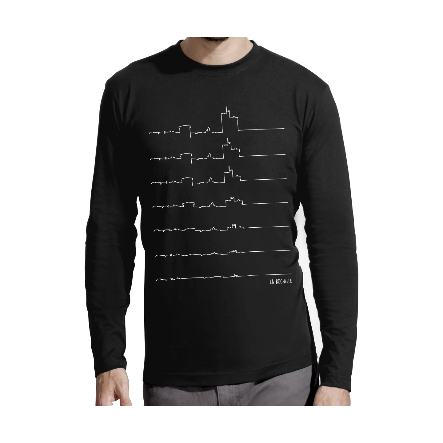 T-shirt manches longues homme "La rochelle "