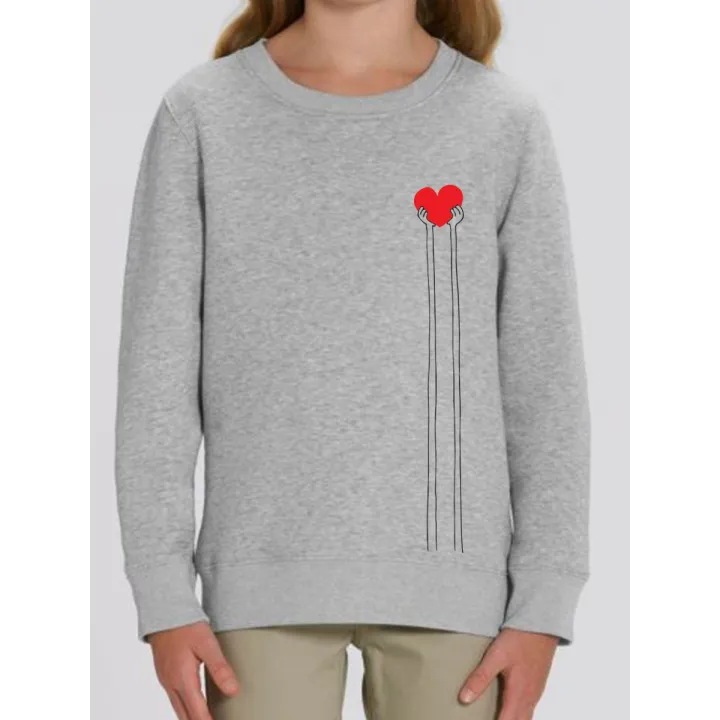 Sweat-shirt enfant "Main cœur"