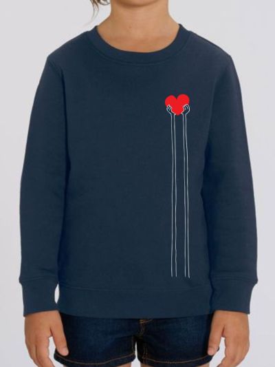 Sweat-shirt enfant "Main cœur"