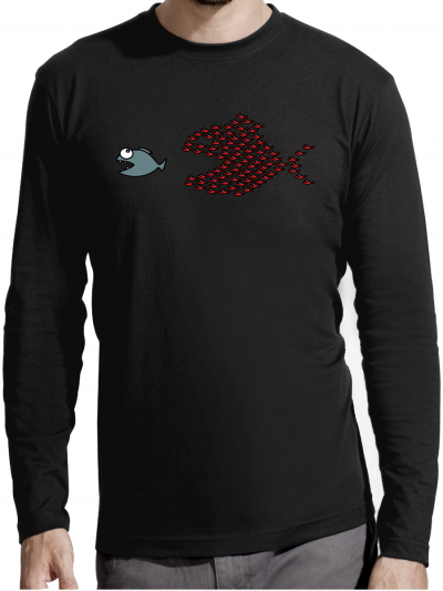 T-shirt manches longues homme "Poissons"