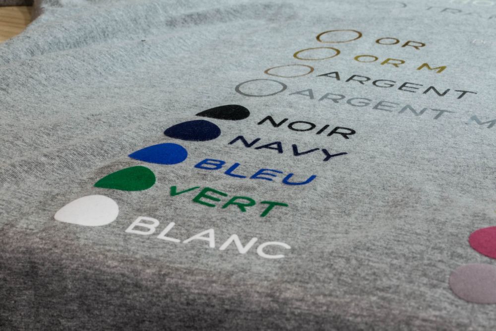 Différentes colorimétries d'impressions pour textile
